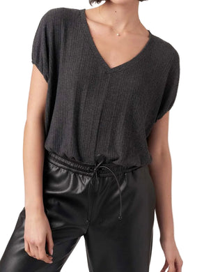 Cerise V-Neck Bubble Top