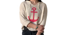 Load image into Gallery viewer, Anchor V-Neck Cotton Crew