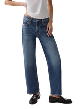 Load image into Gallery viewer, Lexi Mid Rise Bowed Straight Jean - Distance
