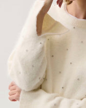 Load image into Gallery viewer, LUNA EMBELLISHED SWEATER - WINTER WHITE