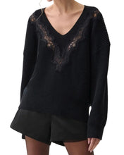 Load image into Gallery viewer, CHIARA LACE SWEATER - BLACK