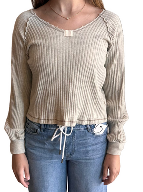 Homebody V-neck Rib
