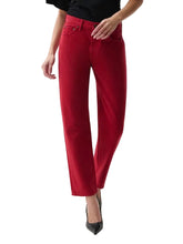 Load image into Gallery viewer, Lexi Mid Rise Bowed Straight Savvy Red