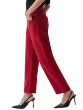 Load image into Gallery viewer, Lexi Mid Rise Bowed Straight Savvy Red