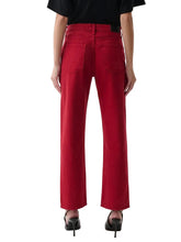 Load image into Gallery viewer, Lexi Mid Rise Bowed Straight Savvy Red