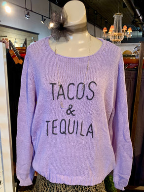 Tacos and Tequila Knit Crewneck Sweater