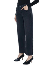 Load image into Gallery viewer, Lexi Mid Rise Bowed Straight Jean - Mercury