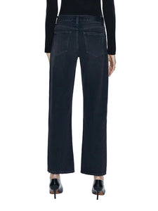 Lexi Mid Rise Bowed Straight Jean - Mercury