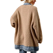 Load image into Gallery viewer, Washed Denim Mix &amp; Match Sweater