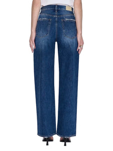 Tate High Rise Bowed Wide Leg Jean - Fulton