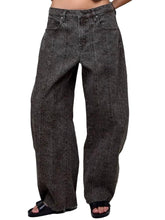 Load image into Gallery viewer, Sammie Brown Cheetah Seamed Barrel Jean