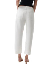 Load image into Gallery viewer, Kacey Mid Rise Cuff Jean - White
