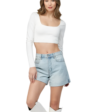 Sofie High Rise Mom Shorts