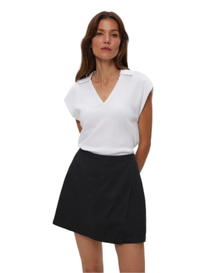 Faye Power Shoulder Polo