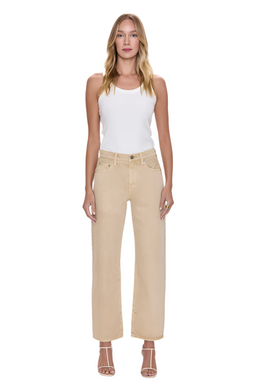 Lexi Bowed Straight Jean-Sand Dollar