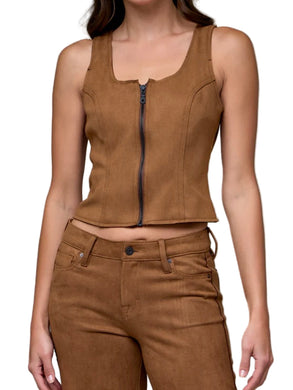 Bodycon Suede Vest