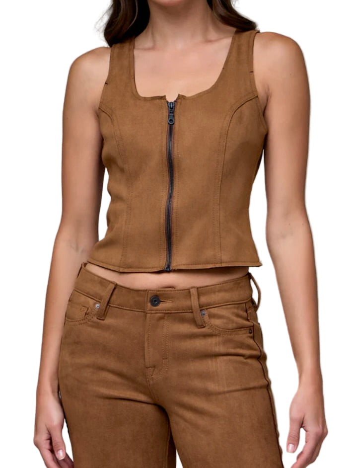 Bodycon Suede Vest