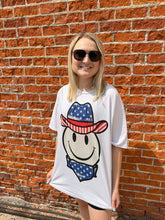 Load image into Gallery viewer, Stars Cowboy Smiley Tee